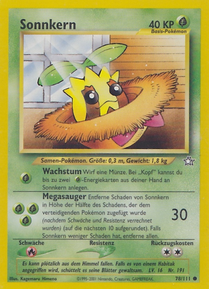 Sonnkern 78 — Neo Genesis (German Pokémon TCG card)