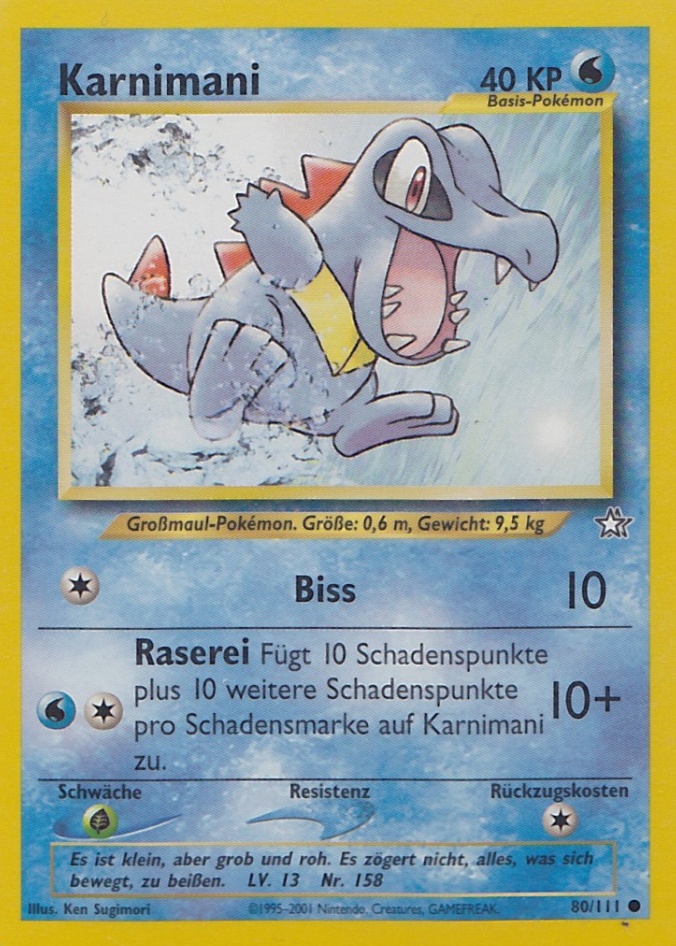Karnimani 80 — Neo Genesis (German Pokémon TCG card)