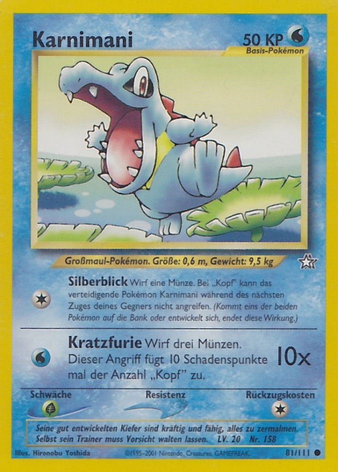 Karnimani 81 — Neo Genesis (German Pokémon TCG card)
