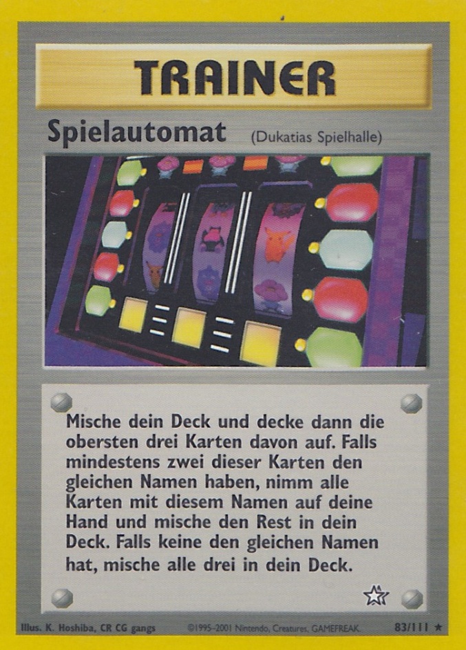 Spielautomat 83 — Neo Genesis (German Pokémon TCG card)
