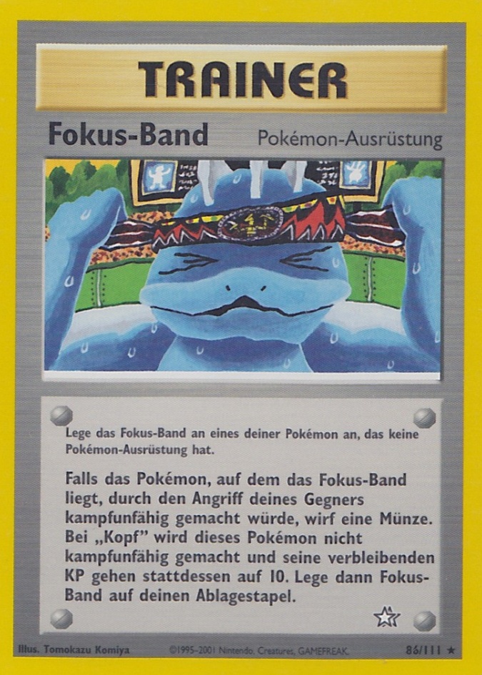 Focus Band* 86 — Neo Genesis (German Pokémon TCG card)