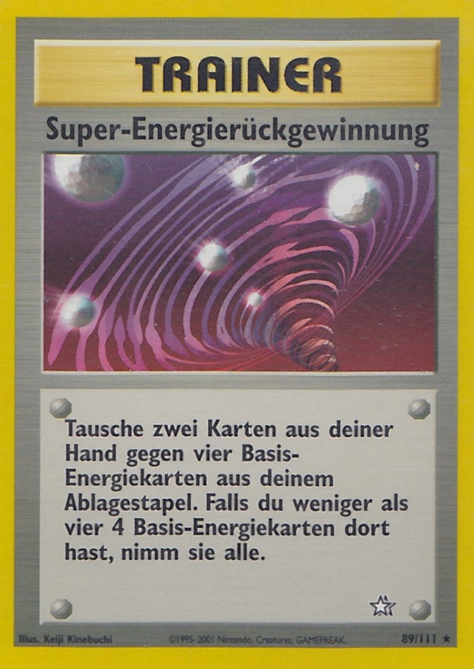Super-Energiezurückgewinnung 89 — Neo Genesis (German Pokémon TCG card)
