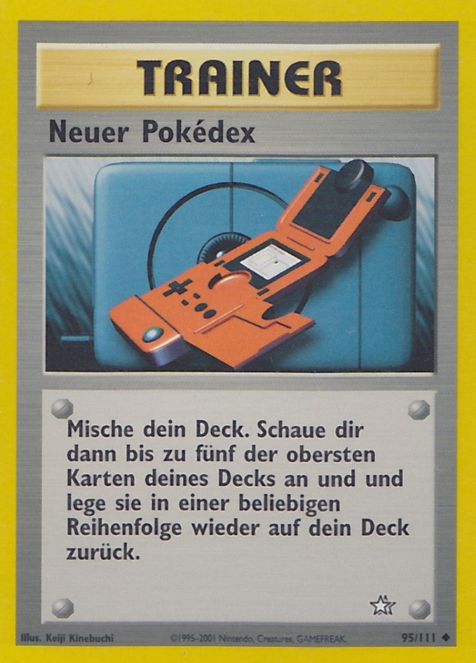 Neuer Pokedex 95 — Neo Genesis (German Pokémon TCG card)