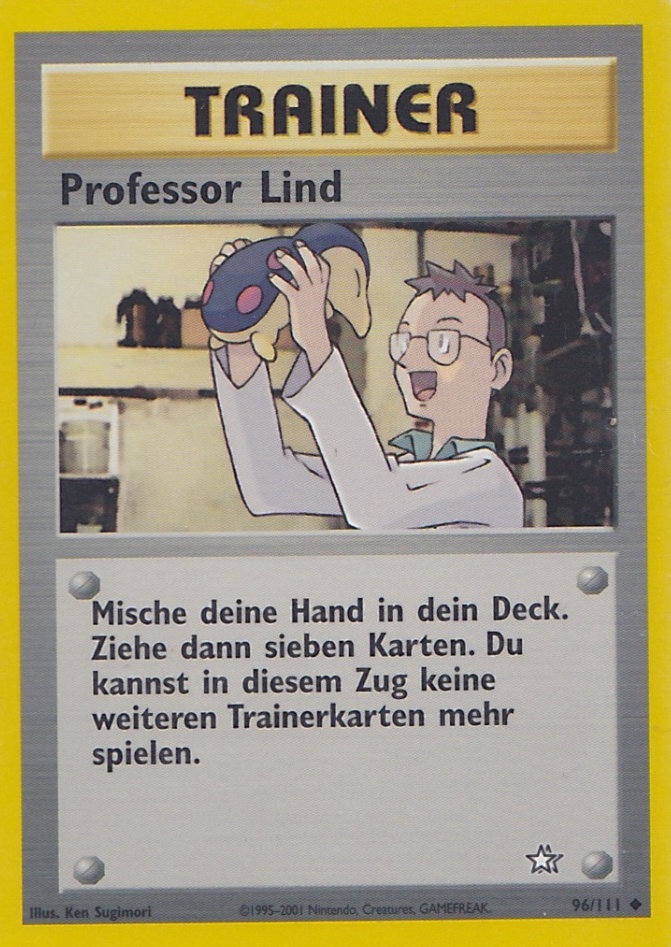 Professor Lind 96 — Neo Genesis (German Pokémon TCG card)