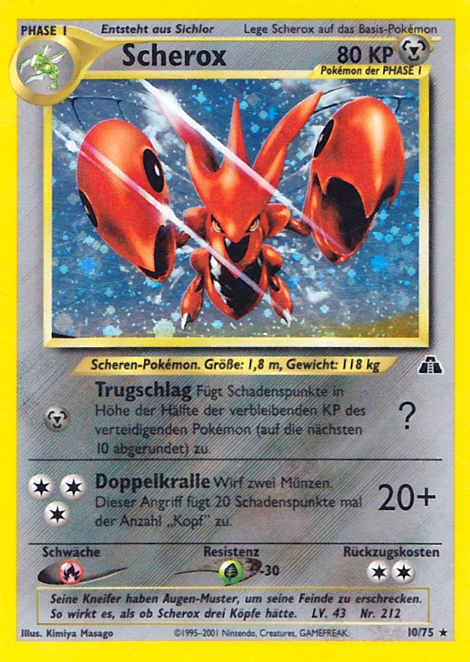 Scherox 10 — Neo Entdeckung (German Pokémon TCG card)