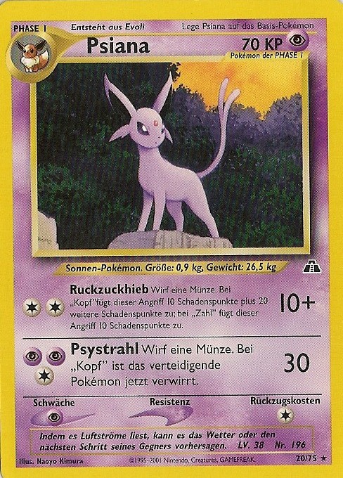Psiana 20 — Neo Entdeckung (German Pokémon TCG card)