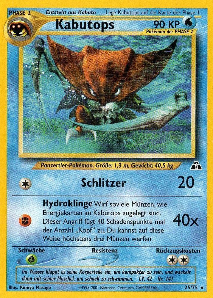 Kabutops 25 — Neo Entdeckung (German Pokémon TCG card)