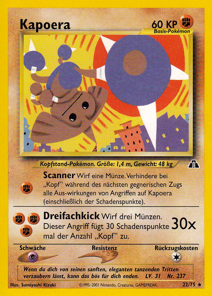 Kapoera 3 — Neo Entdeckung (German Pokémon TCG card)