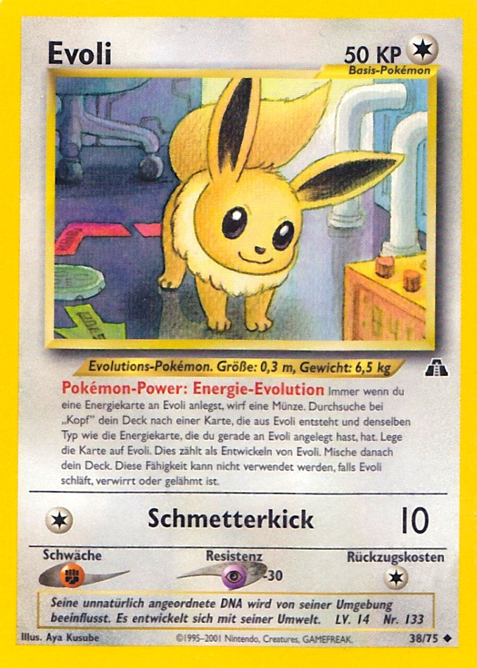 Evoli 38 — Neo Entdeckung (German Pokémon TCG card)