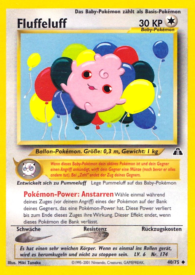 Fluffeluff 40 — Neo Entdeckung (German Pokémon TCG card)
