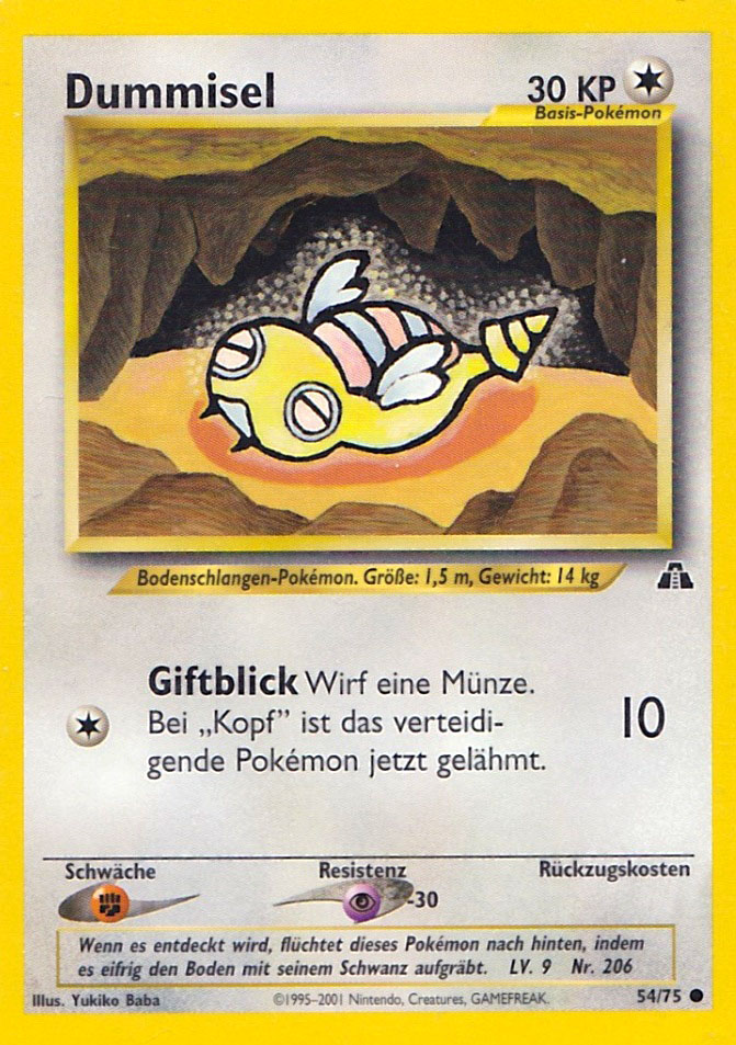 Dummisel 54 — Neo Entdeckung (German Pokémon TCG card)