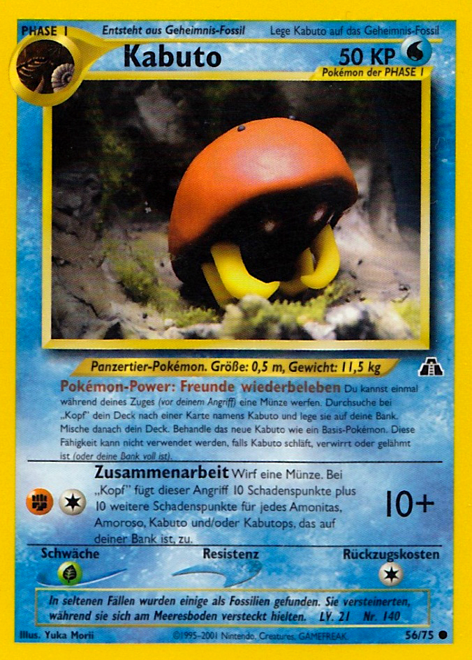 Kabuto 56 — Neo Entdeckung (German Pokémon TCG card)