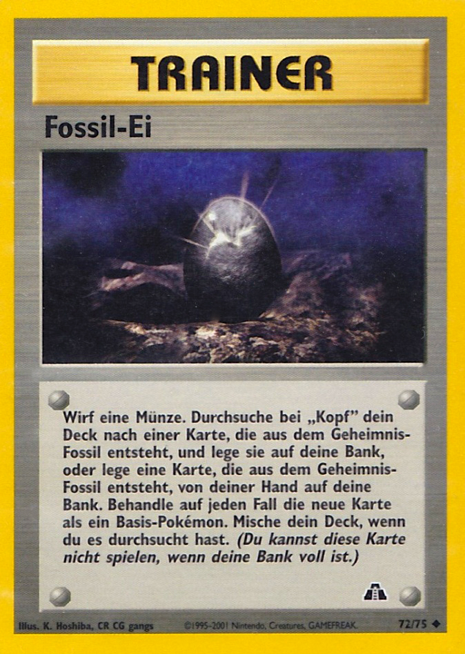 Fossil-Ei 72 — Neo Entdeckung (German Pokémon TCG card)