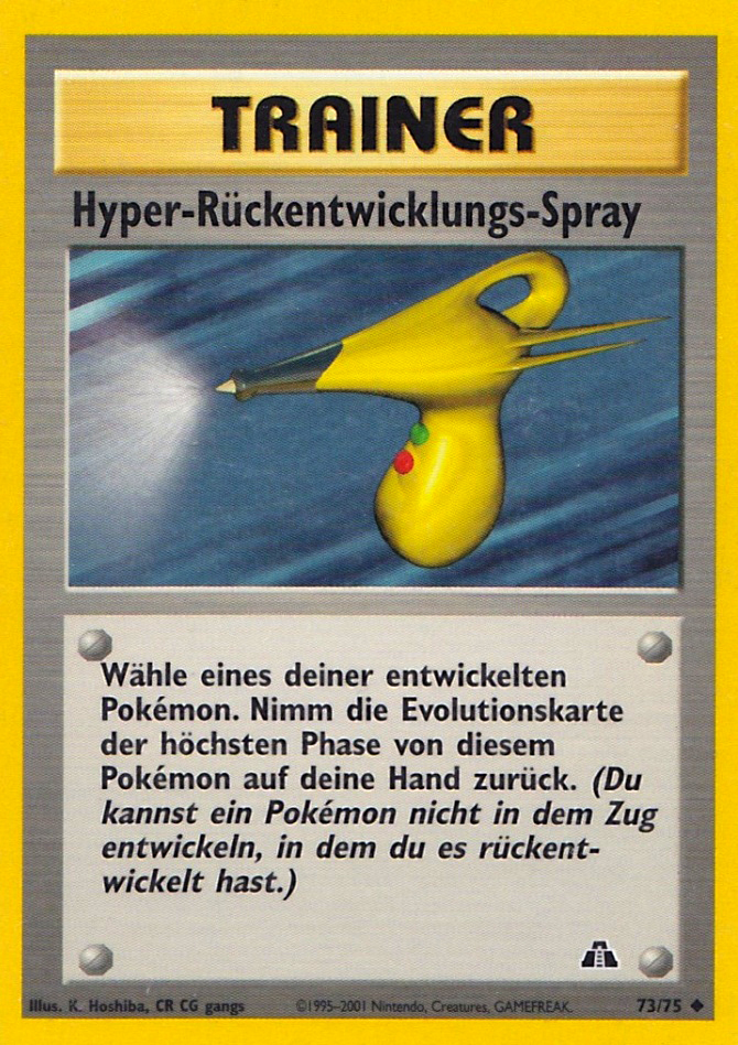 Hyper-Rückentwicklungs-Spray 73 — Neo Entdeckung (German Pokémon TCG card)