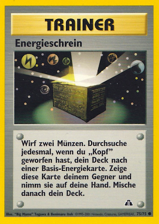 Energy Ark 75 — Neo Entdeckung (German Pokémon TCG card)