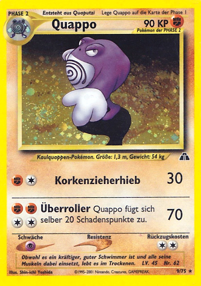 Quappo 9 — Neo Entdeckung (German Pokémon TCG card)