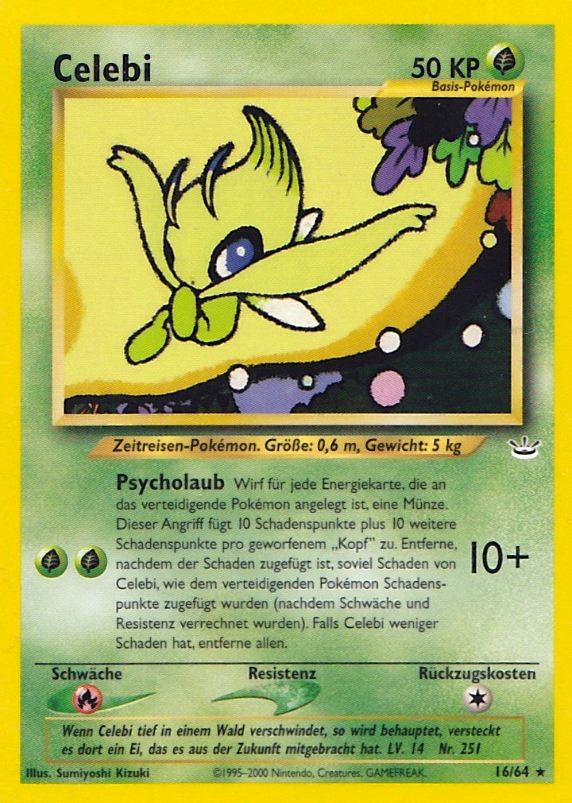 Celebi 16 — Neo Revelation (German Pokémon TCG card)
