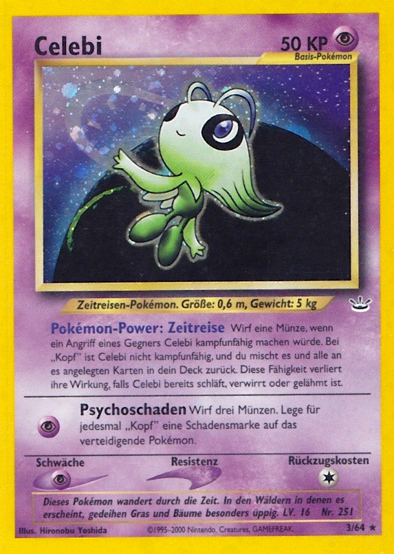 Celebi 3 — Neo Revelation (German Pokémon TCG card)
