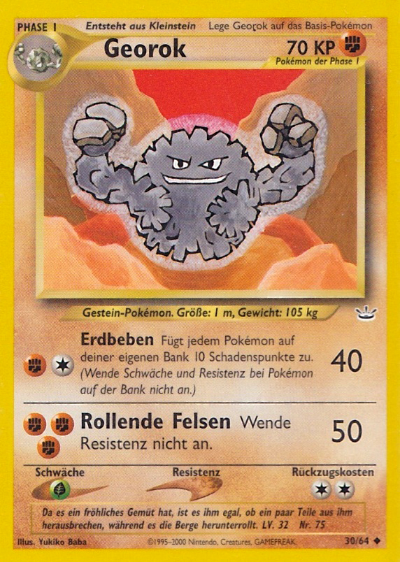 Georok 30 — Neo Revelation (German Pokémon TCG card)