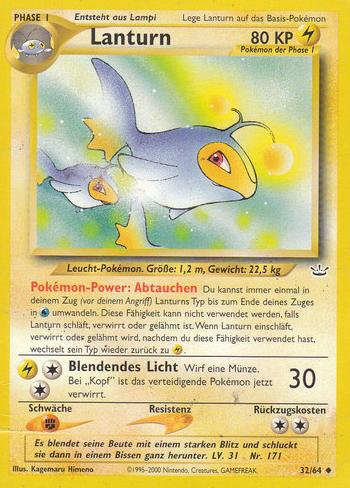 Lanturn 32 — Neo Revelation (German Pokémon TCG card)