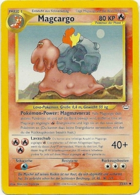 Magcargo 33 — Neo Revelation (German Pokémon TCG card)