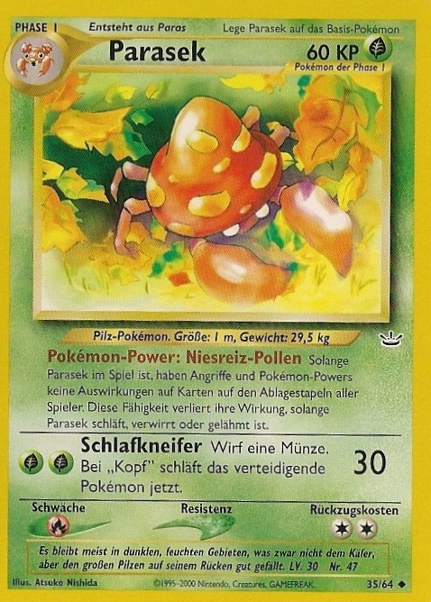 Parasek 35 — Neo Revelation (German Pokémon TCG card)