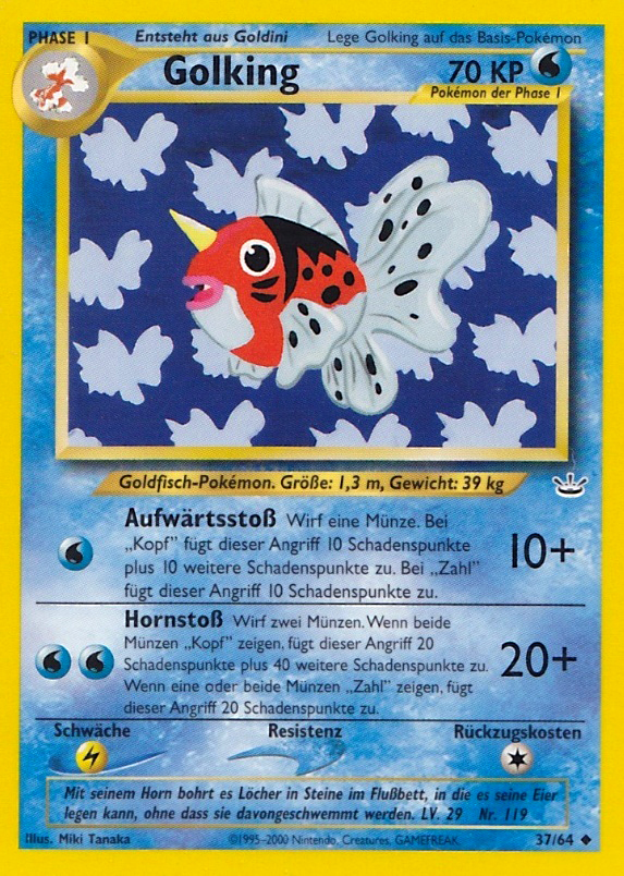Golking 37 — Neo Revelation (German Pokémon TCG card)