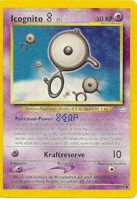 Icognito B 39 — Neo Revelation (German Pokémon TCG card)