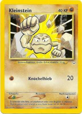 Kleinstein 44 — Neo Revelation (German Pokémon TCG card)