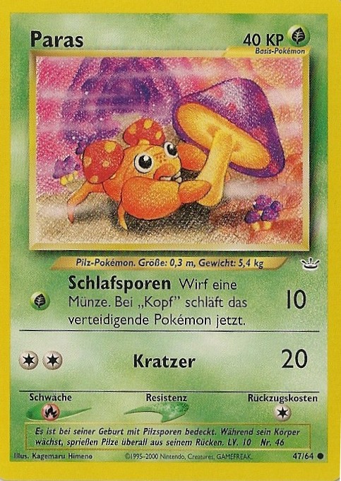 Paras 47 — Neo Revelation (German Pokémon TCG card)