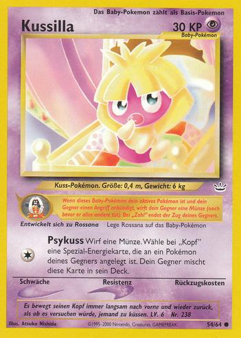 Kussilla 54 — Neo Revelation (German Pokémon TCG card)