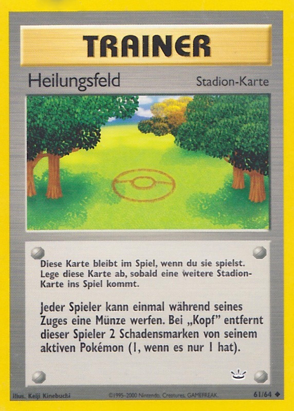 Healing Field* 61 — Neo Revelation (German Pokémon TCG card)