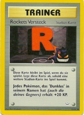 Rockets Versteck 63 — Neo Revelation (German Pokémon TCG card)