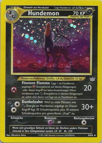 Hundemon 8 — Neo Revelation (German Pokémon TCG card)