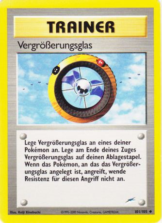 Vergrößerungsglas 101 — Neo Destiny (German Pokémon TCG card)