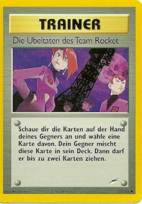Die Übeltaten des Team Rocket 103 — Neo Destiny (German Pokémon TCG card)