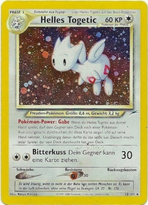 Helles Togetic 15 — Neo Destiny (German Pokémon TCG card)