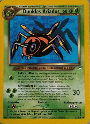 Dunkles Ariados 17 — Neo Destiny (German Pokémon TCG card)