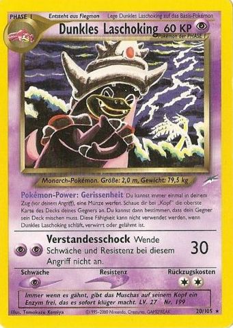 Dunkles Laschoking 20 — Neo Destiny (German Pokémon TCG card)