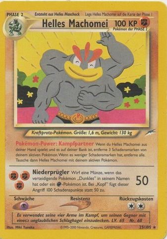 Helles Machomei 25 — Neo Destiny (German Pokémon TCG card)