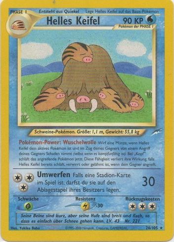 Helles Keifel 26 — Neo Destiny (German Pokémon TCG card)