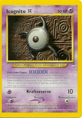 Icognito X 30 — Neo Destiny (German Pokémon TCG card)