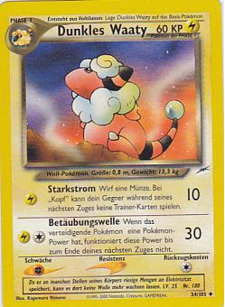 Dunkles Waaty 34 — Neo Destiny (German Pokémon TCG card)