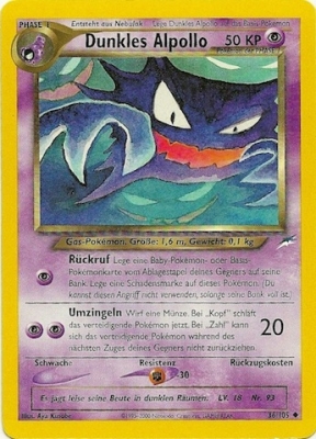 Dunkles Alpollo 36 — Neo Destiny (German Pokémon TCG card)