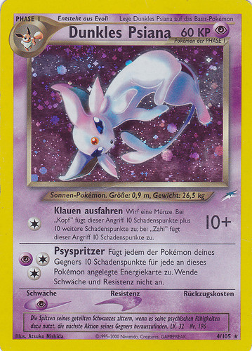 Dunkles Psiana 4 — Neo Destiny (German Pokémon TCG card)