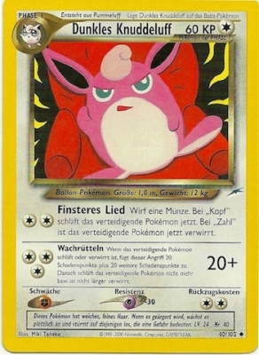 Dunkles Knuddeluff 40 — Neo Destiny (German Pokémon TCG card)