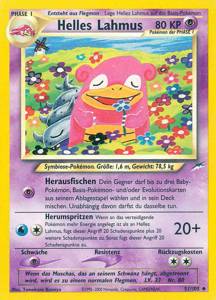 Helles Lahmus 51 — Neo Destiny (German Pokémon TCG card)