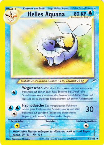 Helles Aquana 52 — Neo Destiny (German Pokémon TCG card)