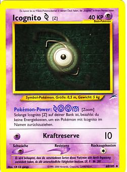 Icognito Z 60 — Neo Destiny (German Pokémon TCG card)
