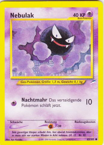 Nebulak 65 — Neo Destiny (German Pokémon TCG card)